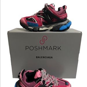 Balenciaga Track Sneakers Low Pink W6 Shoe Blue